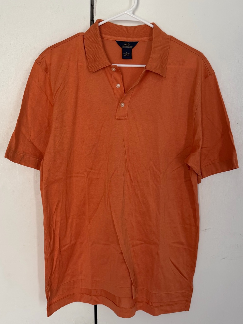 Brooks Brothers Orange Short-Sleeve Polo Shirt P18